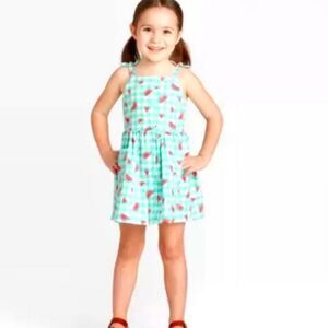 NWT Toddler Girls' Tank Top Watermelon Gingham Dress - Cat & Jack™ Mint